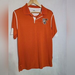 Russell Athletic Bowling Green State Falcon Sz M Orange Polo Shirt